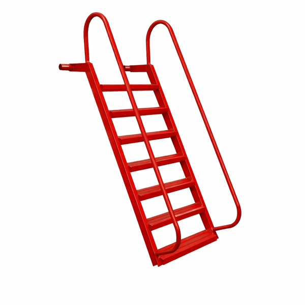 7-Step Wet Steps Dock Ladder –Solid Red Powder Coat Finish (BOXED)