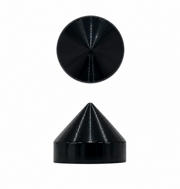 6" Black, Cone, Round, Piling Cap