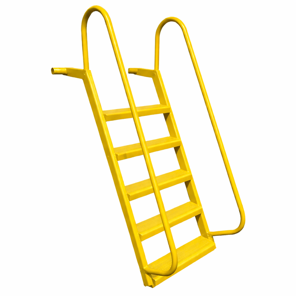 5-Step Wet Steps Dock Ladder – Safety Yellow Powder Coat Finish (WELDED)