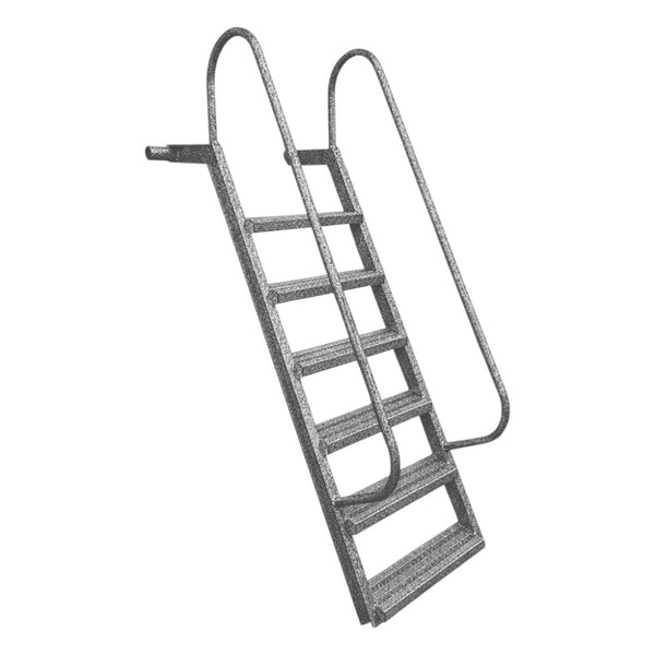 6-Step Wet Steps Dock Ladder – Hammered Silver Vein Powder Coat Finish (BOXED)