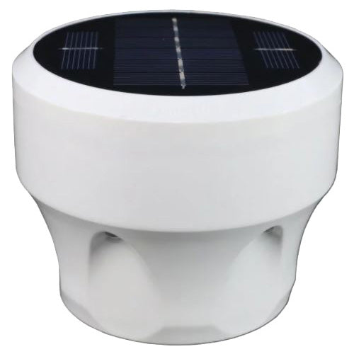 Solar Underglow Dock Light - White Fixture with Amber LED