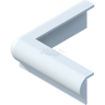 Marine Grade PVC Corner Bumper, White, 10" x 10"