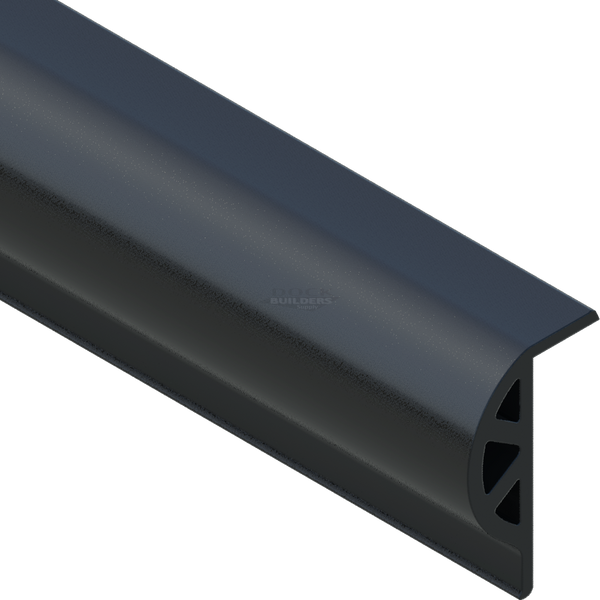 Vinyl Dock Edging, Large P-Shape, Black, 3-1/2" H x 2-3/8" W x 10' L