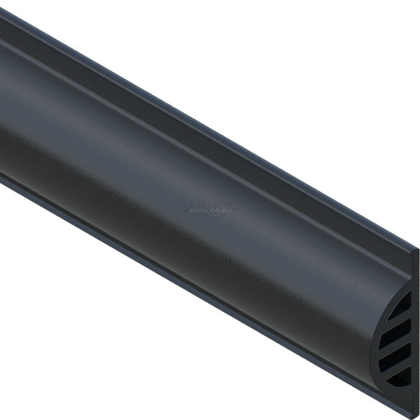 Vinyl Dock Edging, Side Guard, Black, 3-3/4" H x 1-1/8" W x 10' L
