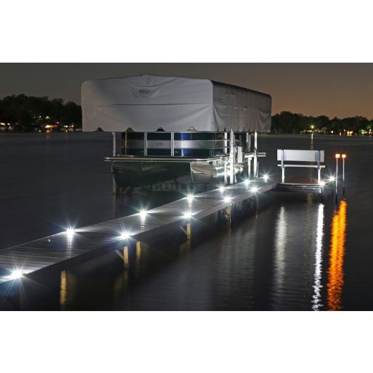 Marine Solar Dock Light – Aluminum, White LEDs